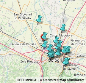 Mappa Via G. Garibaldi, 40124 Bologna BO, Italia (7.15158)