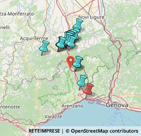 Mappa Valle Stura Sinistra, 16010 Rossiglione GE, Italia (9.6735)