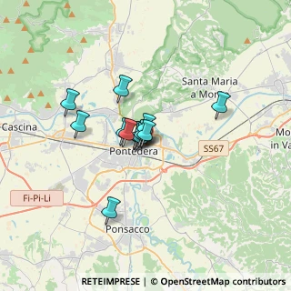 Mappa Via Giuseppe Giusti, 56025 Pontedera PI, Italia (2.19923)
