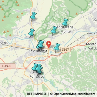 Mappa Via Don Lorenzo Milani, 56025 Pontedera PI, Italia (3.72583)