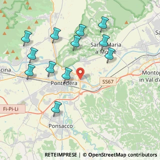 Mappa Via Don Lorenzo Milani, 56025 Pontedera PI, Italia (4.58917)