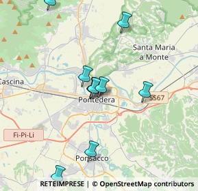 Mappa Via Filippo Corridoni, 56025 Pontedera PI, Italia (4.42583)