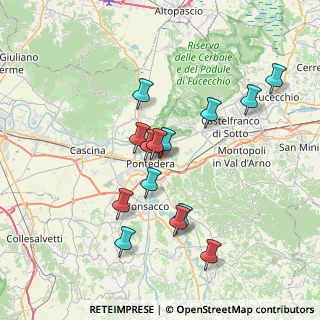 Mappa Via del Gelso, 56025 Pontedera PI, Italia (6.97214)