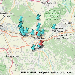 Mappa Via dei Mugnai, 56025 Pontedera PI, Italia (5.76)