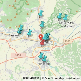 Mappa Via dei Mugnai, 56025 Pontedera PI, Italia (3.38071)