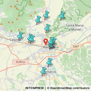 Mappa Via dei Mugnai, 56025 Pontedera PI, Italia (3.35385)