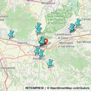 Mappa Via della Virgola, 56025 Pontedera PI, Italia (7.27)