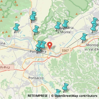 Mappa Via della Virgola, 56025 Pontedera PI, Italia (5.42714)