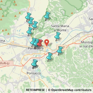 Mappa Via della Virgola, 56025 Pontedera PI, Italia (3.60143)