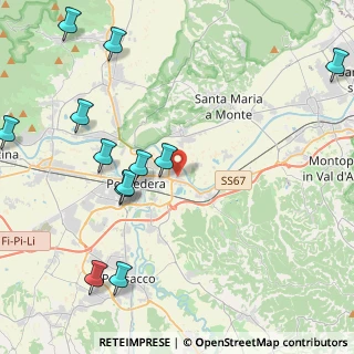 Mappa Via della Virgola, 56025 Pontedera PI, Italia (5.52417)
