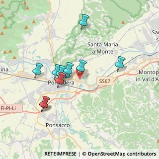 Mappa Via della Virgola, 56025 Pontedera PI, Italia (3.38909)