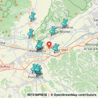 Mappa Via della Virgola, 56025 Pontedera PI, Italia (3.81583)