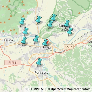Mappa Via Vittorio Veneto, 56025 Pontedera PI, Italia (4.02091)