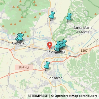 Mappa Via Tosco Romagnola Ovest, 56025 Pontedera PI, Italia (3.45333)