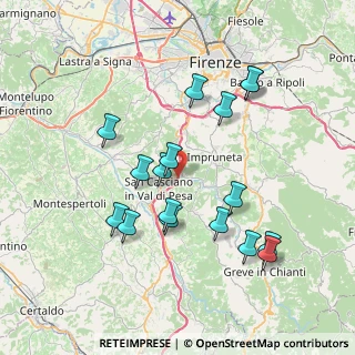 Mappa Raccordo Autostradale Firenze - Siena, 50026 San Casciano In Val di Pesa FI, Italia (7.57647)