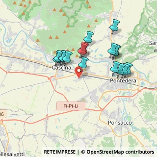 Mappa Via Fosso Nuovo, 56025 Pontedera PI, Italia (3.48941)