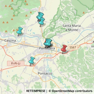 Mappa Via XX Settembre, 56025 Pontedera PI, Italia (3.08818)