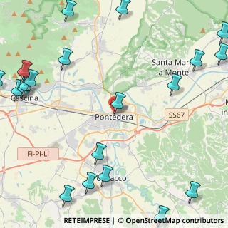 Mappa Via XX Settembre, 56025 Pontedera PI, Italia (7.038)