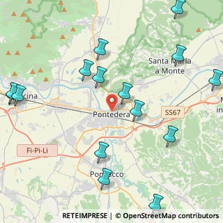 Mappa Via XX Settembre, 56025 Pontedera PI, Italia (5.61533)