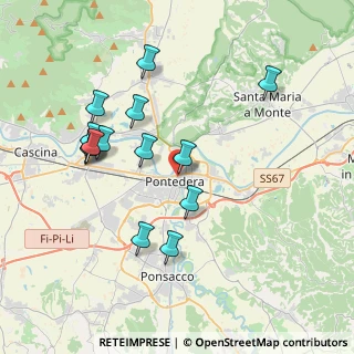 Mappa Via Riccardi, 56025 Pontedera PI, Italia (3.91786)