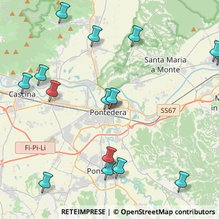 Mappa Via Aristide Castelli, 56025 Pontedera PI, Italia (5.96533)