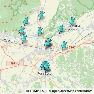 Mappa Via Aristide Castelli, 56025 Pontedera PI, Italia (3.70133)