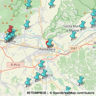 Mappa Via Riccardi, 56025 Pontedera PI, Italia (7.068)