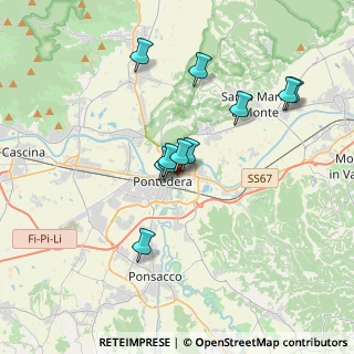 Mappa VIA CANOVA ANTONIO, 56025 Pontedera PI, Italia (3.09545)