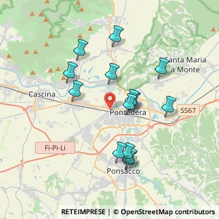 Mappa Via Peppino Impastato, 56025 Pontedera PI, Italia (3.68929)