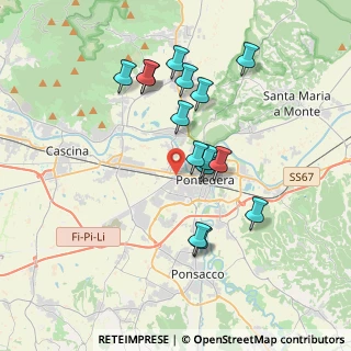 Mappa Via Peppino Impastato, 56025 Pontedera PI, Italia (3.49267)