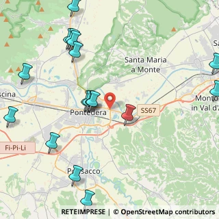 Mappa VIA TOSCO ROMAGNOLA ANGOLO, 56025 Pontedera PI, Italia (5.50882)