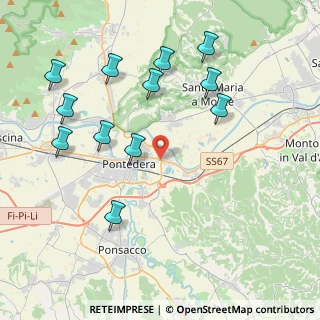 Mappa VIA TOSCO ROMAGNOLA ANGOLO, 56025 Pontedera PI, Italia (4.605)