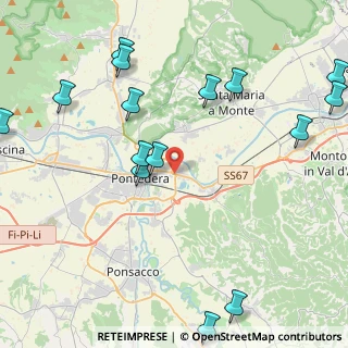 Mappa VIA TOSCO ROMAGNOLA ANGOLO, 56025 Pontedera PI, Italia (5.67)
