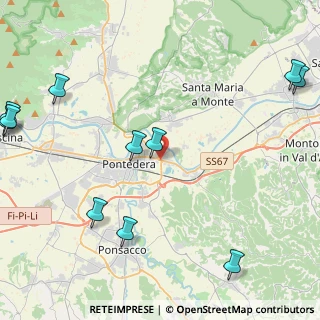 Mappa VIA TOSCO ROMAGNOLA ANGOLO, 56025 Pontedera PI, Italia (6.32818)