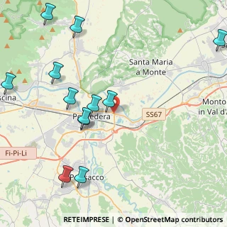 Mappa VIA TOSCO ROMAGNOLA ANGOLO, 56025 Pontedera PI, Italia (5.30917)