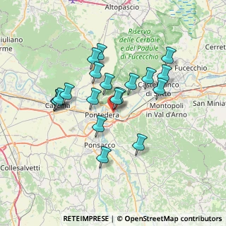 Mappa VIA TOSCO ROMAGNOLA ANGOLO, 56025 Pontedera PI, Italia (6.35263)