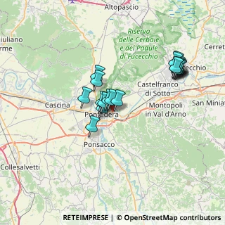 Mappa VIA TOSCO ROMAGNOLA ANGOLO, 56025 Pontedera PI, Italia (6.932)