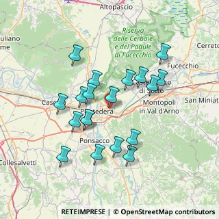 Mappa Via Padre Eugenio Barsanti, 56025 Pontedera PI, Italia (6.89053)