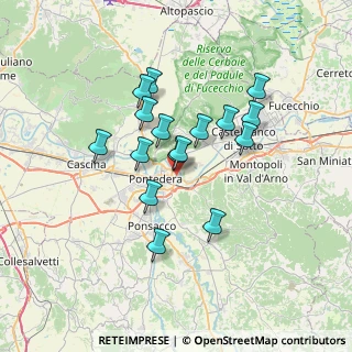Mappa Via Padre Eugenio Barsanti, 56025 Pontedera PI, Italia (5.86125)