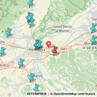 Mappa Via Padre Eugenio Barsanti, 56025 Pontedera PI, Italia (5.69294)
