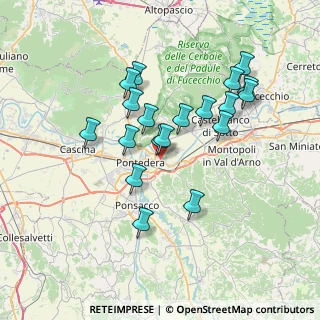 Mappa Via Tommaso Edison, 56025 Pontedera PI, Italia (6.70421)