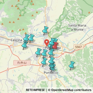 Mappa Piazza Donna Paola Piaggio, 56025 Pontedera PI, Italia (3.10625)