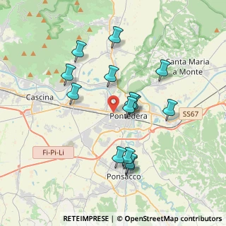 Mappa Piazza Donna Paola Piaggio, 56025 Pontedera PI, Italia (3.62214)