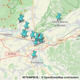 Mappa Piazza della Concordia, 56025 Pontedera PI, Italia (3.2825)