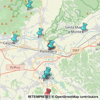 Mappa Piazza della Concordia, 56025 Pontedera PI, Italia (5.22455)
