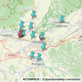 Mappa Piazza della Concordia, 56025 Pontedera PI, Italia (4.00357)