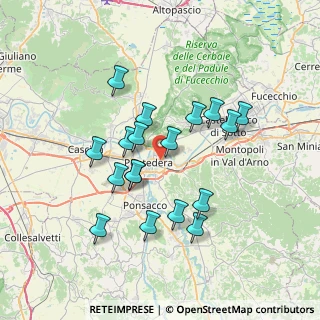 Mappa Via Martin Luther King, 56025 Pontedera PI, Italia (6.55556)