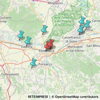 Mappa Via Martin Luther King, 56025 Pontedera PI, Italia (8.09636)