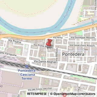Mappa Via Alessandro Manzoni, 7, 56025 Pontedera, Pisa (Toscana)