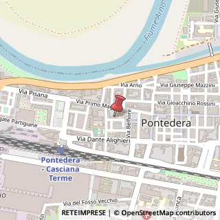 Mappa Largo pier paolo pasolini, 28, 56025 Pontedera, Pisa (Toscana)